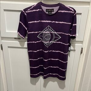 Purple Striped T-Shirt with Eye Design